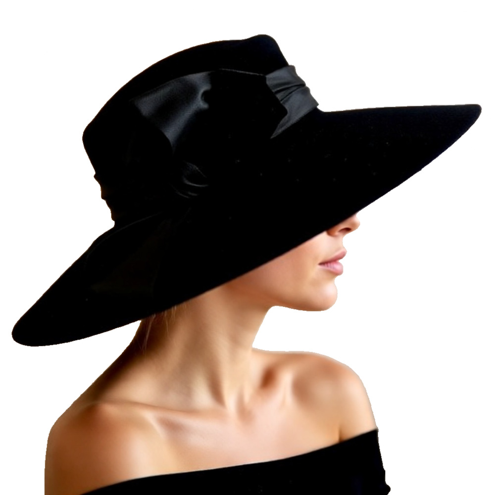 Marina Killery couture Vintage Black Hat NWT Collector's Rare Adjustable size